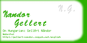 nandor gellert business card